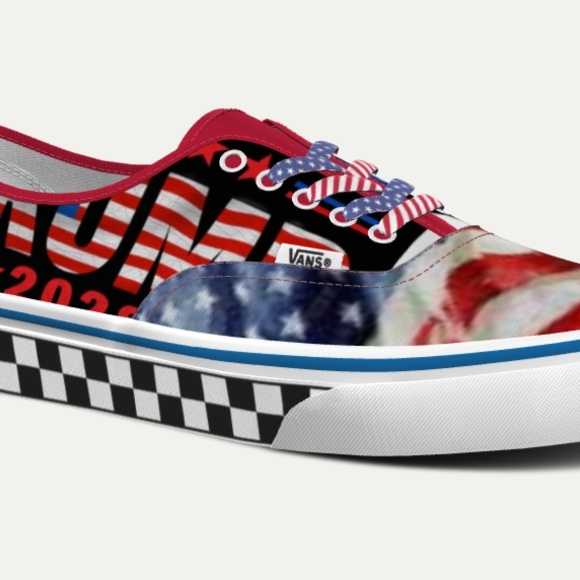 Vans Patriotic, Trump Stars and Stripes Athletic Shoes Red, White, Blue, Black. - Picture 2 of 4